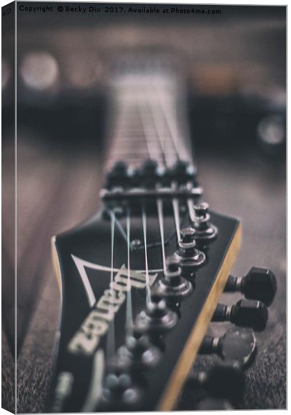 Ibanez Guitar 4 Canvas Print by Becky Dix