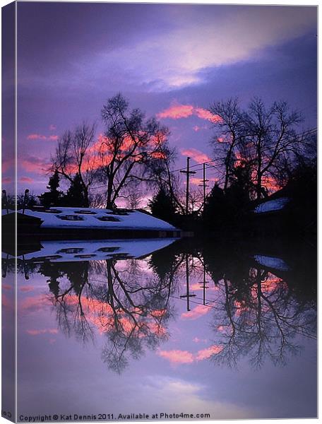 Reflections Of A Sunrise Canvas Print by Kat Dennis