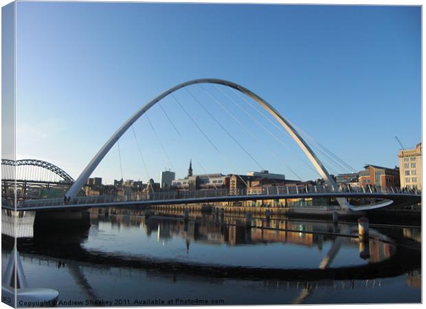 No fog on the tyne Canvas Print by Andrew Sheekey