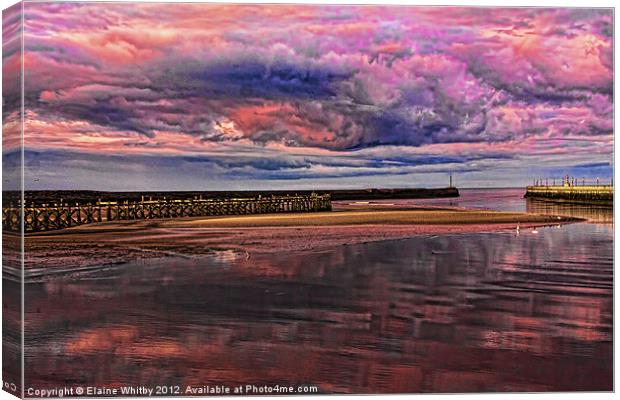 Amble by the Sea Canvas Print by Elaine Whitby