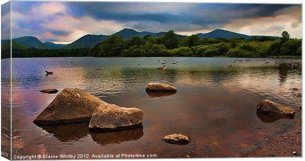 Derwent Waters Canvas Print by Elaine Whitby