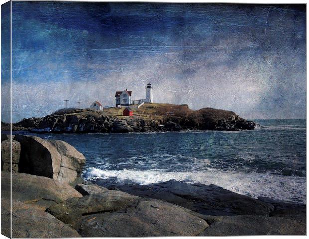 Lighthouse in Coastal Maine Canvas Print by Tammy Winand