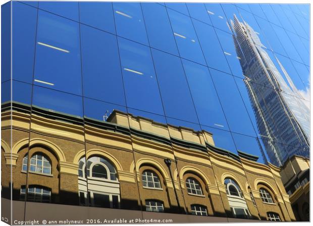 Shard of reflection Canvas Print by ann molyneux