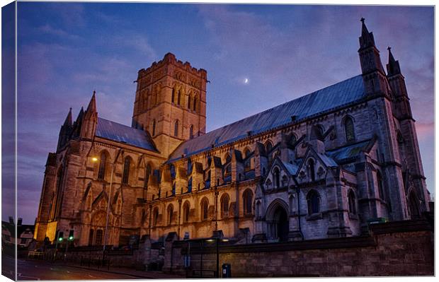 Twilight Glow of Norwich's Catholic Cathedral Canvas Print by Rus Ki