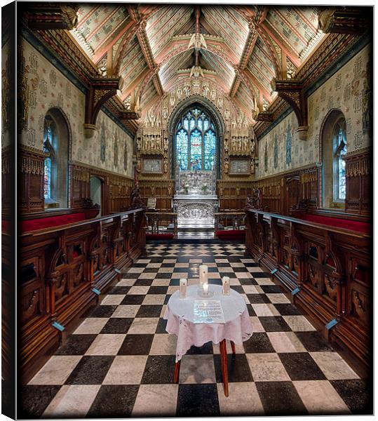 The Exquisite Chequer Chancel Canvas Print by Rus Ki