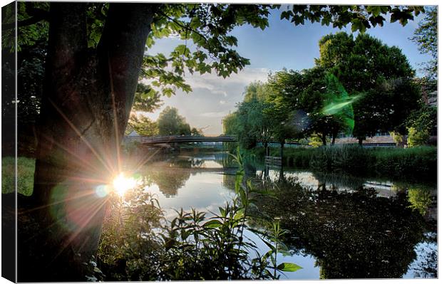 Norwich's River Wensum at Sunset Canvas Print by Rus Ki