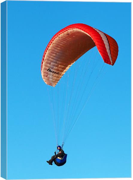 Paragliding over Dunstable Downs Canvas Print by Richard Thomas