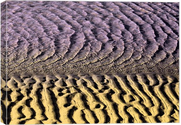 Sand and Water Patterns Canvas Print by Richard Thomas