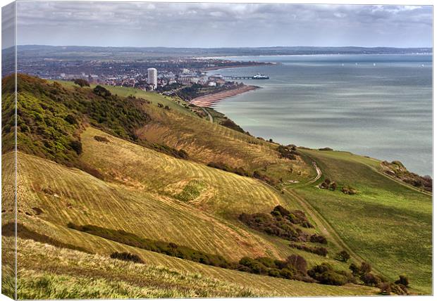 Eastbourne and Sussex Coastline Canvas Print by Richard Thomas