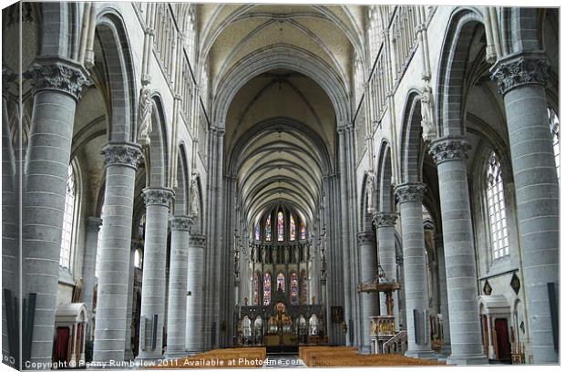 inside St Martin's Cathedral Ypres Canvas Print by Elouera Photography