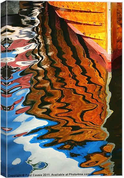 Wooden Reflections III Canvas Print by Paul Causie