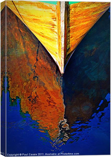 Wooden Reflections II Canvas Print by Paul Causie
