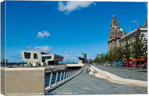 Liverpool, Pierhead Canvas Print by Jenny Challinor