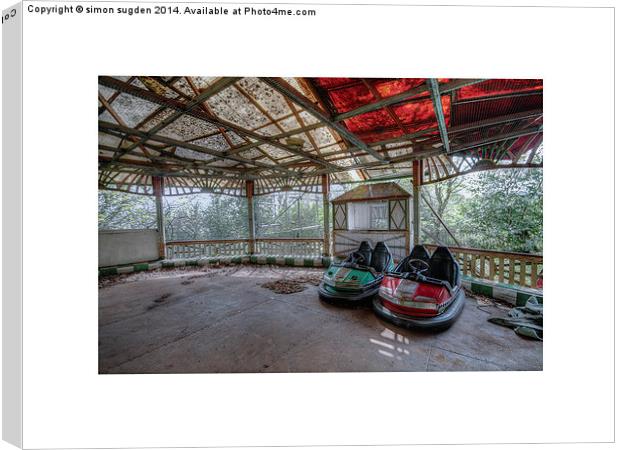 old Shipley Glen Dodgems Canvas Print by simon sugden