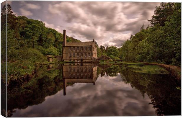  Gibson mills south pennines  Canvas Print by simon sugden