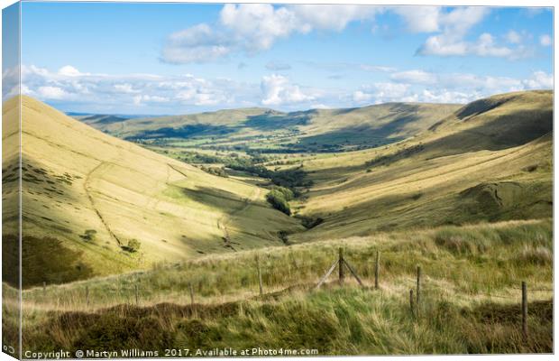 Vale Of Edale, Derbyshire Canvas Print by Martyn Williams