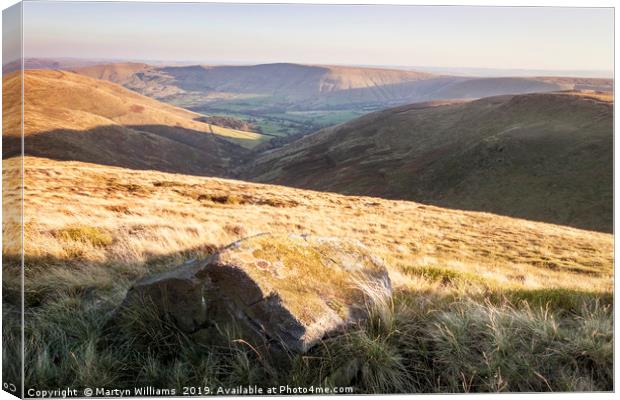 Crowden Clough, Kinder Scout Canvas Print by Martyn Williams