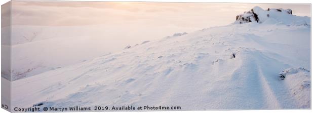 Snow, Kinder Scout, Derbyshire Canvas Print by Martyn Williams