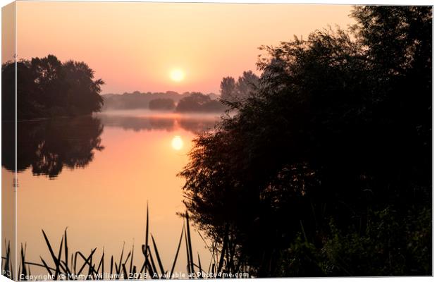 Sunrise On The River Trent Canvas Print by Martyn Williams