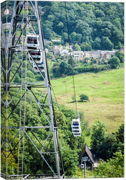 Cable Cars, Heights of Abraham Canvas Print by Martyn Williams
