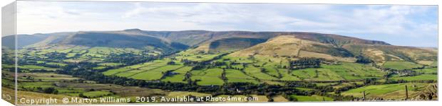 Kinder Scout And The Vale Of Edale Canvas Print by Martyn Williams