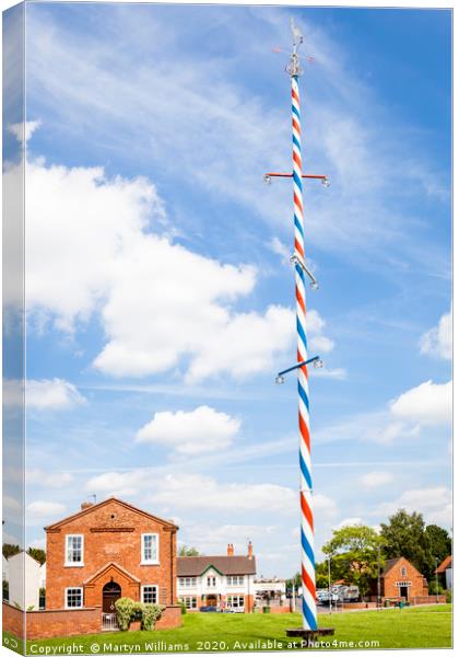 Maypole At Wellow, Nottinghamshire Canvas Print by Martyn Williams