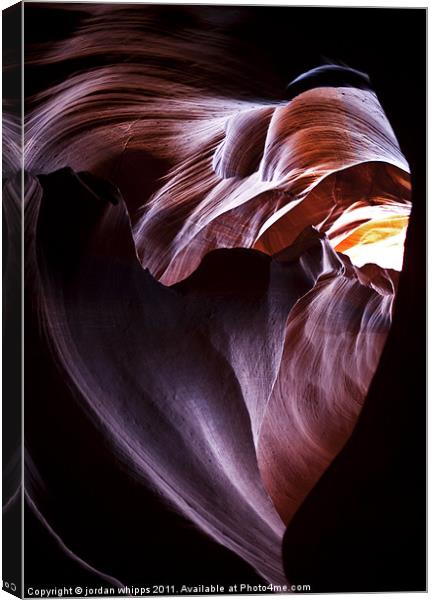 The Heart of Antelope Canyon Canvas Print by jordan whipps