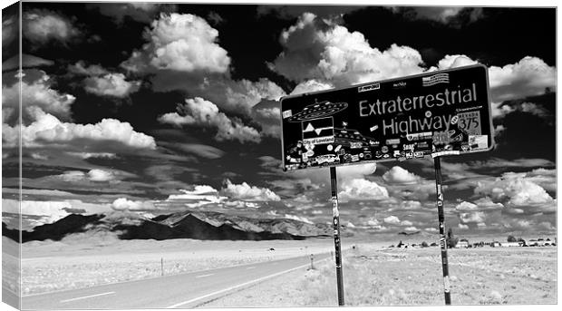Extraterrestrial Highway (SR 375) Canvas Print by jordan whipps