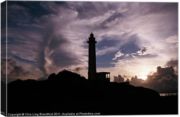 The Light House in Green Island, Taiwan. Canvas Print by Chia Ling Blandford