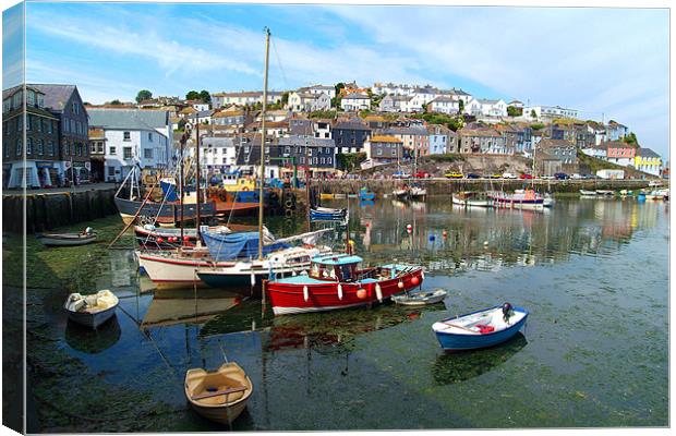 Mevagissey Harbour, Cornwall Canvas Print by Michael Oakes