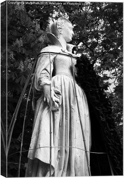   The Queen, side view (B&W version) Canvas Print by Mary Rath
