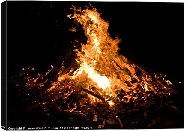 Dancing Fire Canvas Print by James Ward