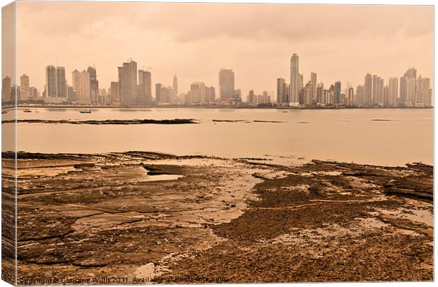 Panama City New View From Old Canvas Print by Christine Johnson