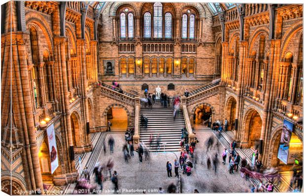 Natural History Museum in Action Canvas Print by Christine Johnson