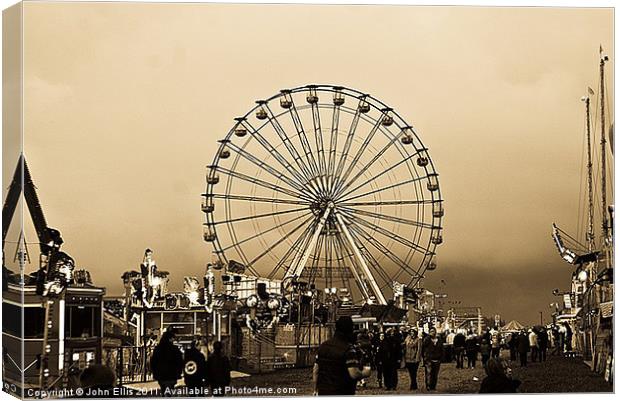 Ferris Wheel Canvas Print by John Ellis