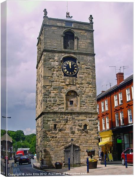 Morpeth Clock Tower Canvas Print by John Ellis