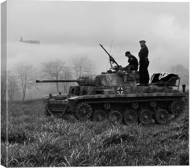 Panzer II (b/w) Canvas Print by John Ellis