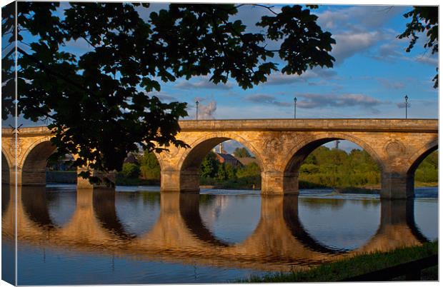 Hexham Bridge Canvas Print by John Ellis