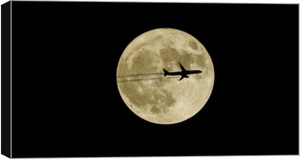 Fly me to the Moon Canvas Print by John Ellis