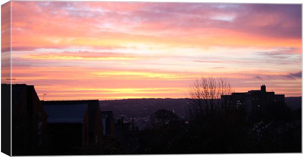 Sunrise Over Sheffield Canvas Print by Ashley Ridpath