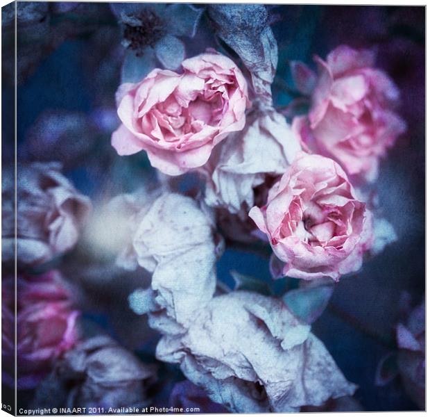 Faded Roses Canvas Print by