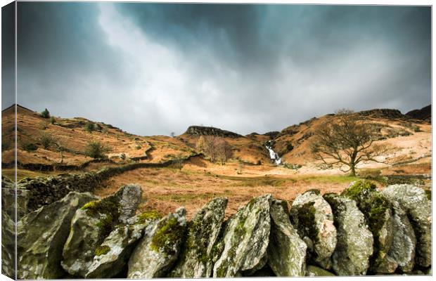 Dry Stone Falls Canvas Print by Aran Smithson