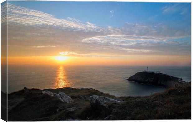 Sunset over the Irish Sea - Anglesey Canvas Print by Aran Smithson
