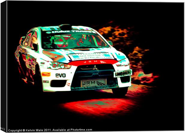 Mitsubishi Evo X Canvas Print by Kelvin Futcher 2D Photography