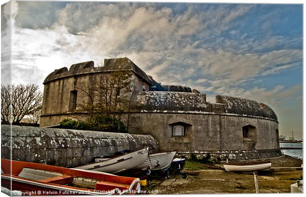 Portland Castle in HDR Canvas Print by Kelvin Futcher 2D Photography