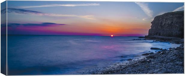 Porthcawl Sunset Canvas Print by Kelvin Futcher 2D Photography
