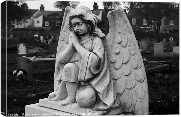 hatfield road cemetery angel Canvas Print by aron james glasser