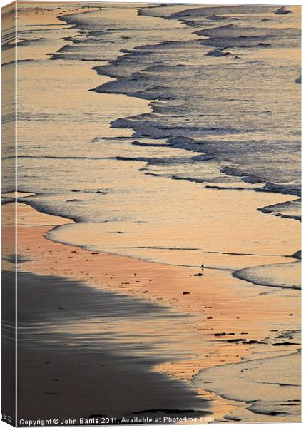 Sunset Wave Pattern Canvas Print by John Barrie