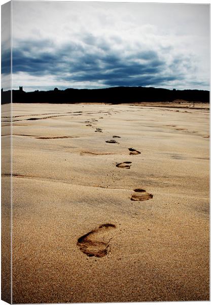 Beach Footprints Canvas Print by Kieran Brimson