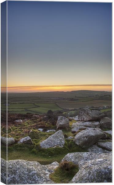 Sunset from Trencrom Canvas Print by Kieran Brimson